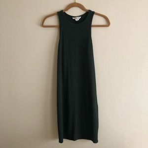 forever 21 scoop neck bodycon dress in green